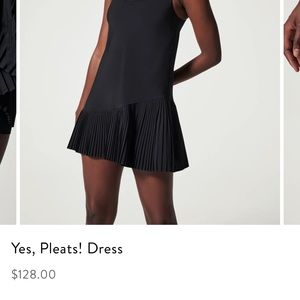 BNWT Spanx Yes, Pleats tennis dress Black Sz S